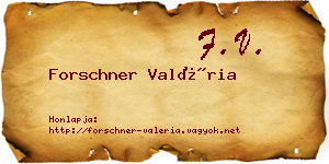 Forschner Valéria névjegykártya